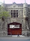 View of the entrance to the Black Watch Armoury in Montreal
