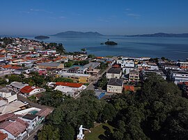 Vista aérea do centro municipal