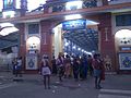 Temple entrance at night