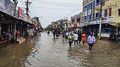 Flood water near Ajit Singh Nagar on 8th September