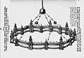 artistic drawing of wheel chandelier