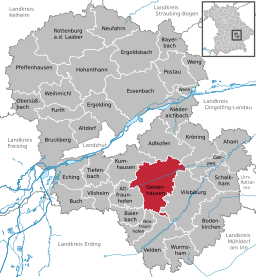 Läget för Geisenhausen i Landkreis Landshut