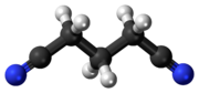Ball-and-stick model of the glutaronitrile molecule