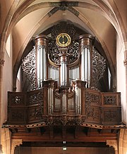 1747 fertiggestellte Orgel in der Kirche St. Nikolaus in Haguenau