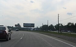 Looking west at Hatley along WIS 29