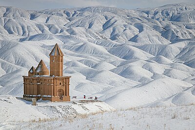 Gereja Santo Yohanes, sebuah gereja Katolik Armenia bersejarah di Sohrol, Iran