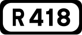 R418 road shield}}