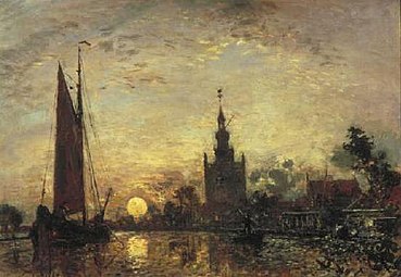 Coucher de soleil à Overschie, 1867 Rotterdam, musée Boijmans Van Beuningen