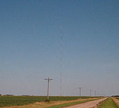 Torre KVLY-TV Mast da una distanza di circa 1,6 km