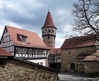 Der Eingangsbereich der Kirchenburg zu Ostheim