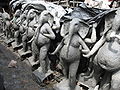Ganesha clay images under preparation