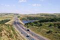 The M62 crossing the Pennine hills in West Yorkshire