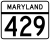 Maryland Route 429 marker