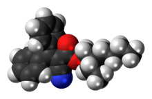 Space-filling model of octocrylene