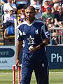 Jeetan Patel of Warwickshire CCC playing against Northants