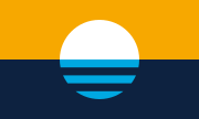 "Sunrise Over the Lake" by Robert Lenz, winner of the 2016 People's Flag of Milwaukee design contest[23]