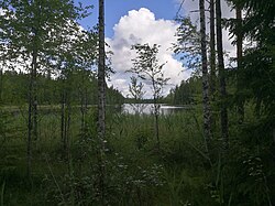 Näkymä järven eteläpäästä.