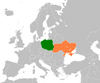 Location map for Poland and Ukraine.
