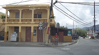 The beginning of PR-191 in Palmer at PR-955 (facing south)