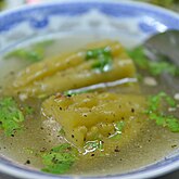 Bitter melon soup at a restaurant in Ho Chi Minh City, Vietnam