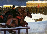 Street Demonstration by Władysław Skoczylas (1905)