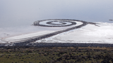 Robert Smithson, Spiral Jetty from atop Rozel Point, 2005.
