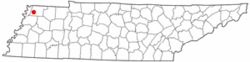 Location of Hornbeak, Tennessee