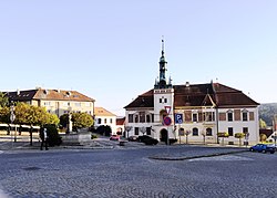 Míru Square with the town hall