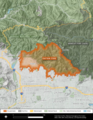 The extent of the Eaton Fire