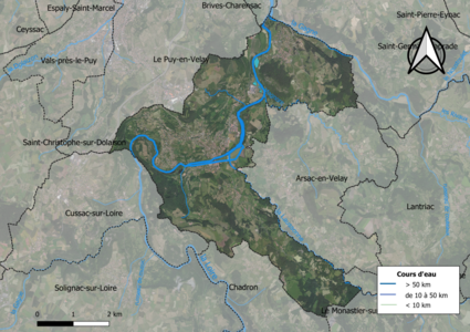 Vue aérienne du territoire communal.