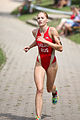 Arina Shulgina at the World Cup triathlon in Tiszaújváros, 2011