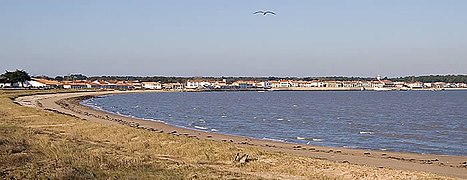 La baie de Rivedoux-Plage, côte nord de l'île de Ré.