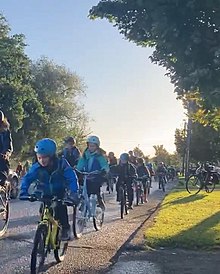 Bike bus in Dublin.