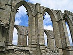 Kyrkoruinen Bolton Abbey i North Yorkshire, Storbritannien