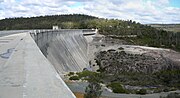 Canning Dam wall, from the top of the walkway