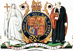 Arms of King's College from 1829 to 1985
