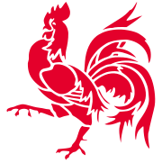 Coq hardi rouge qui est le symbole de le plus emblématique de la Wallonie[23].