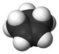 Space-filling model of cyclopentene