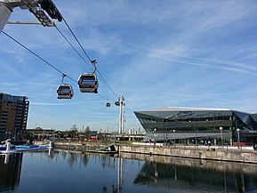 View from the London cable car