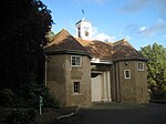 Outer curtain wall and gatehouse at Farnham Castle