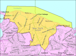 U.S. Census map of Fort Salonga