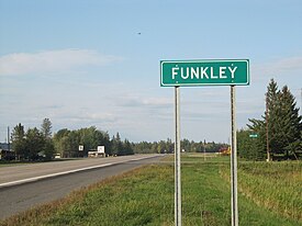 Funkley, MN Road Sign and Bar