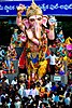 Street festivities in Hyderabad during the festival of Ganesh Chaturthi.