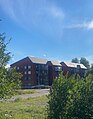 Apartment buildings by the railway station.