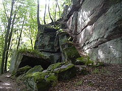 Felsenweg bei der Heidelsburg