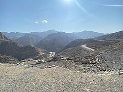 Jebel Jais Mountain Ranges as viewed from Ras Al Khaimah
