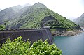 La diga di Ponte Cola del lago di Valvestino vista dal lato interno