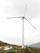 The Nordex N50 wind turbine and visitor centre of Lamma Winds in Hong Kong.