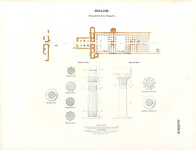 Plan du site par Lepsius.