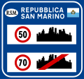 General speed limit (installed at national borders)